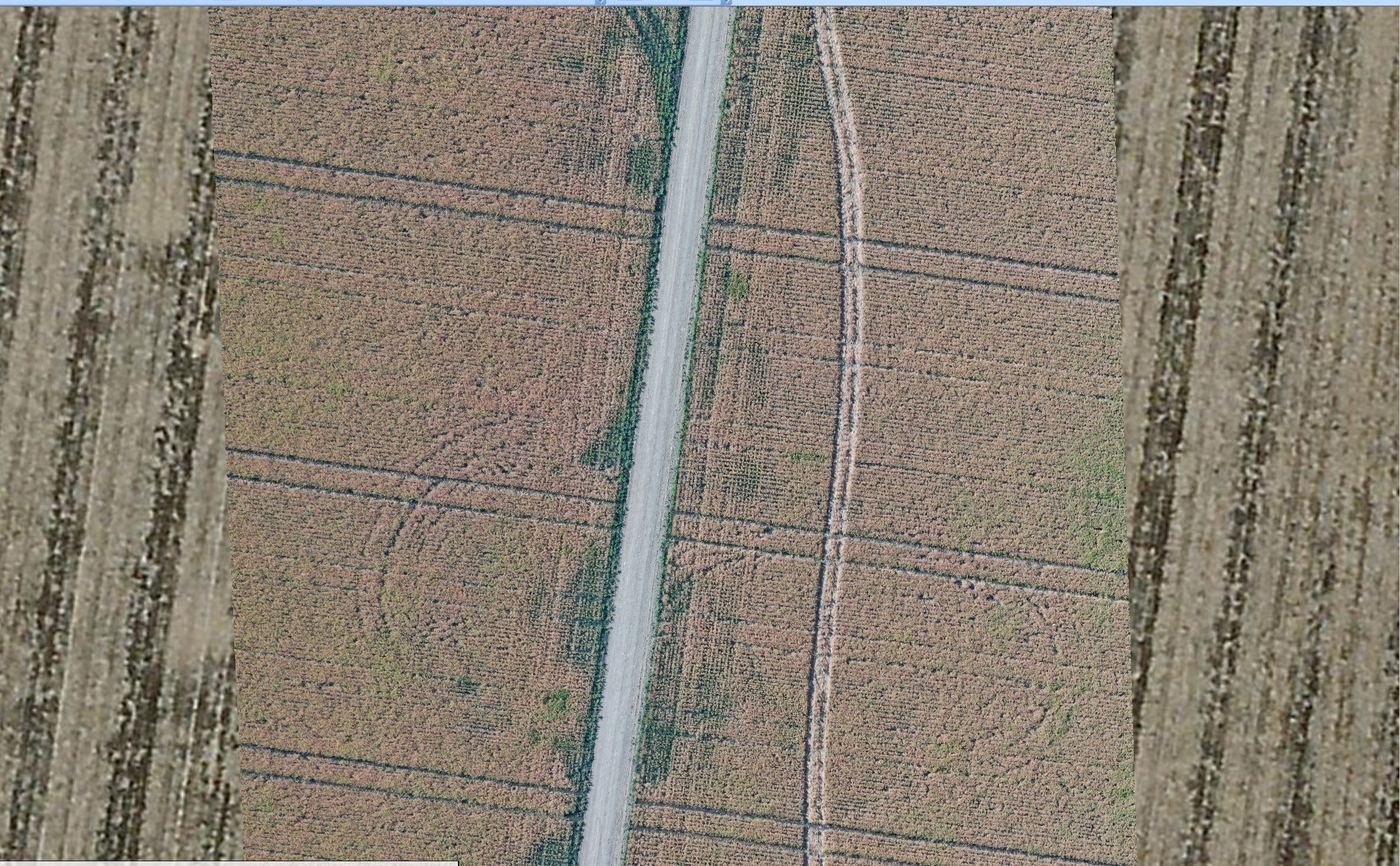 Drone orthomosaic of an agricultural survey corridor