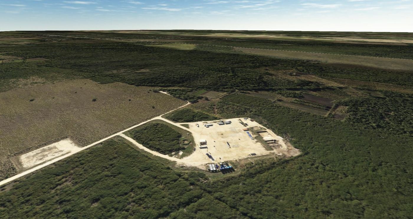 3D rendered model of a well pad site